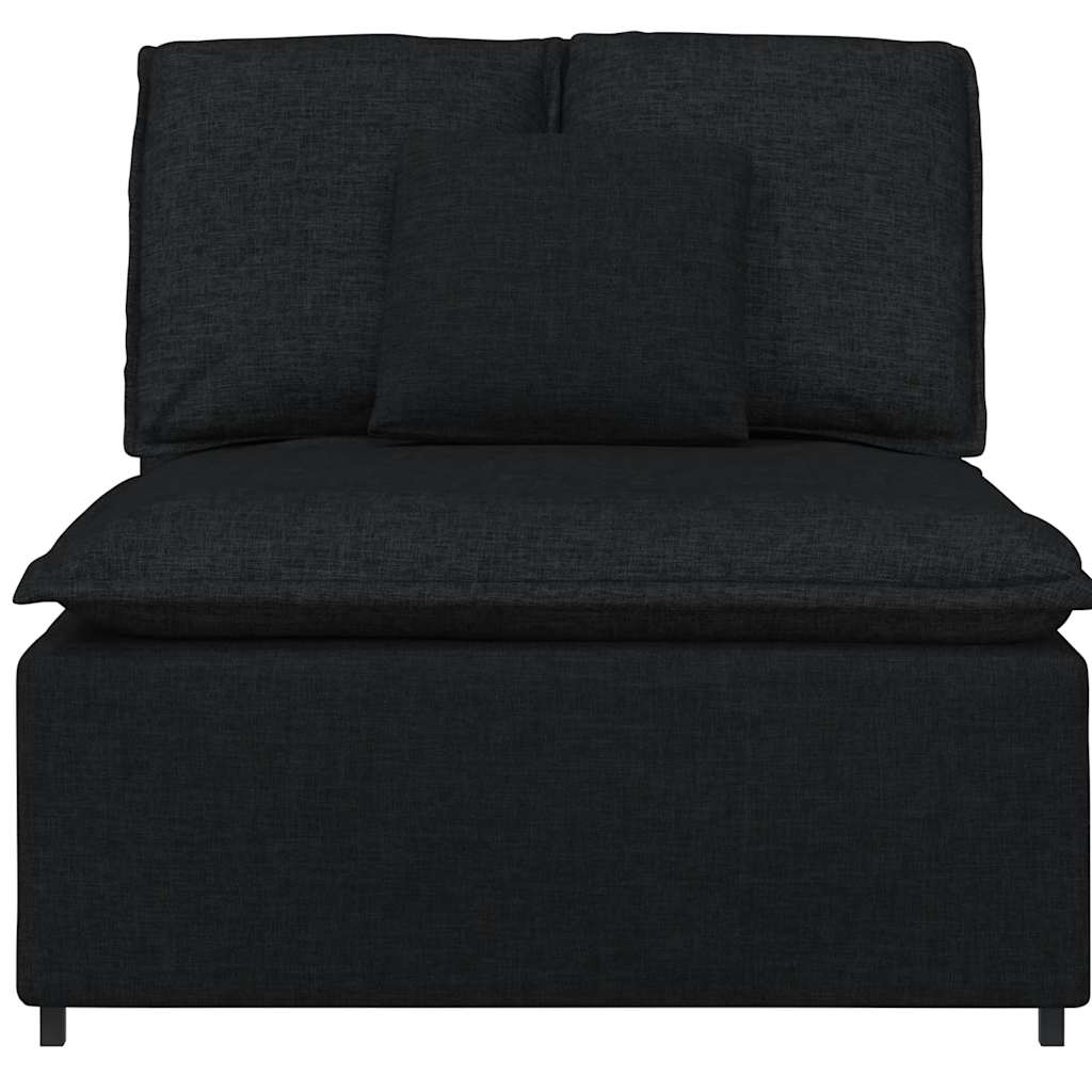 Modulares Sofa Endmodul mit Armlehne Kissen Hellgrau 100 cm