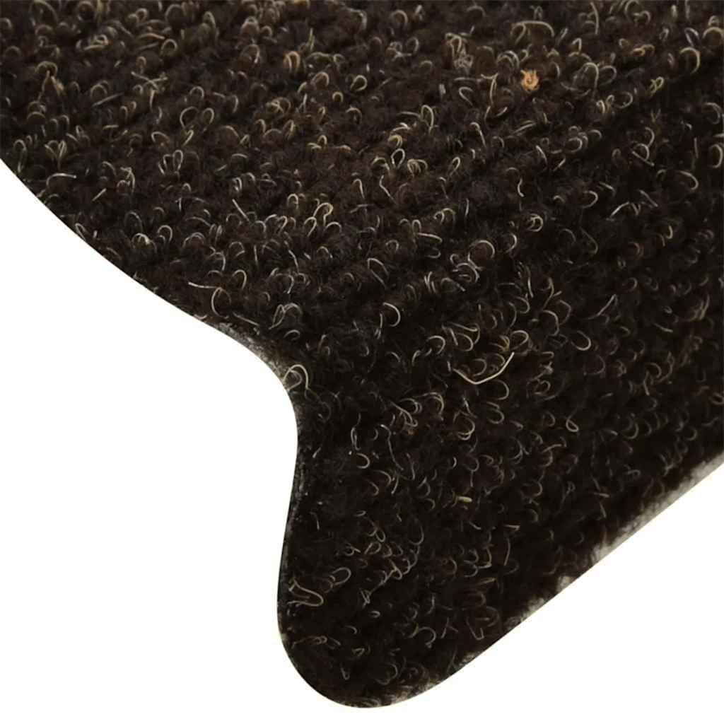 Stufenmatten Selbstklebend 15 Stk. 56x17x3 cm Hellbraun Halbrund