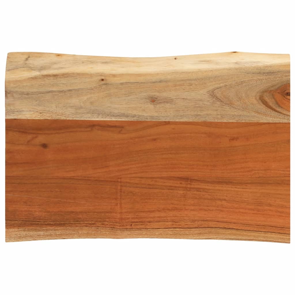 Tischplatte 40x40x2,5 cm Rechteckig Massivholz Akazie Baumkante