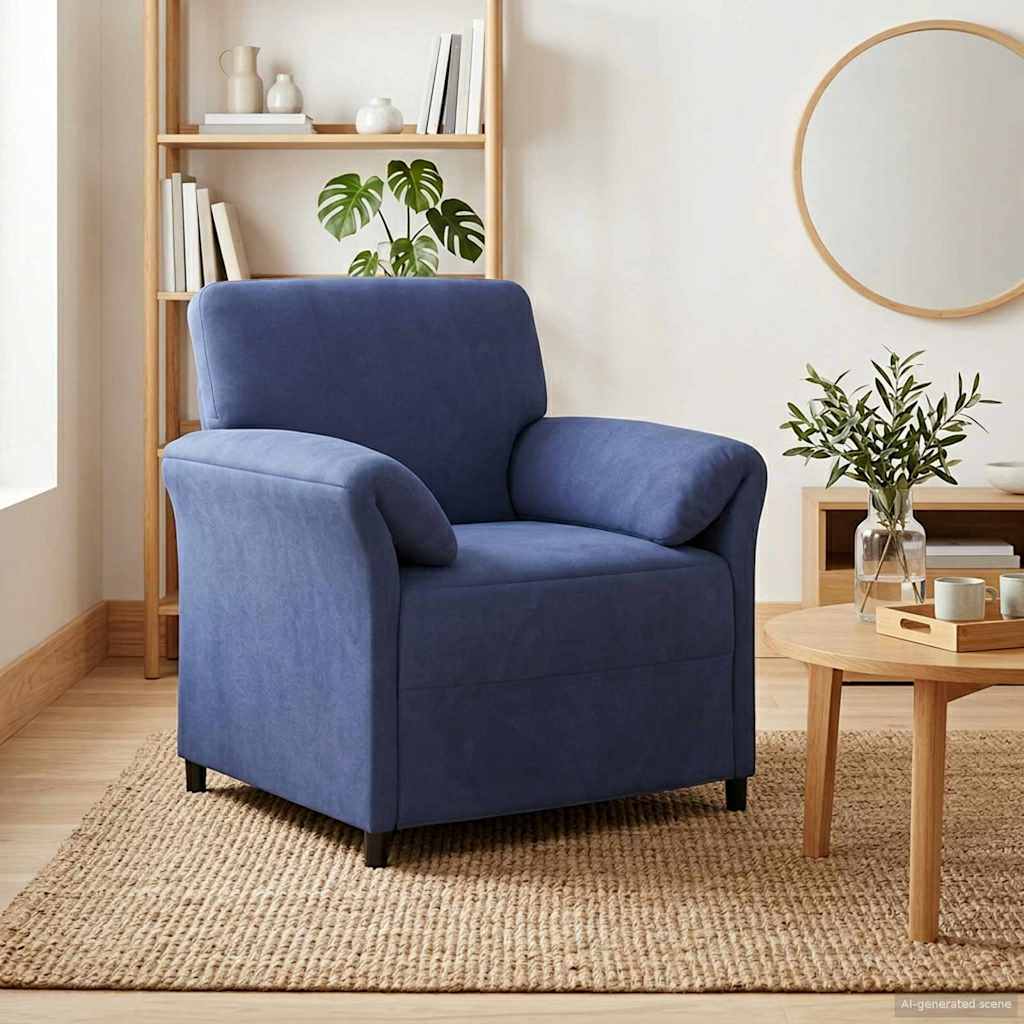 1-Sitzer Sofa Hellgrau 88 x 83 x 95 cm Samt