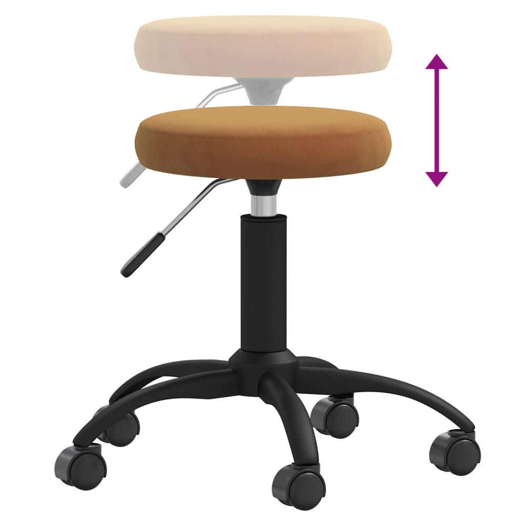 Massagehocker Samt Senfgelb