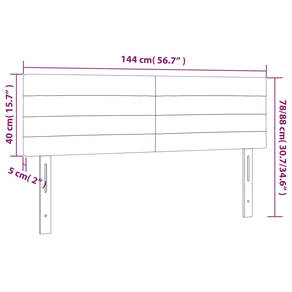 Kopfteil Hellgrau 80x5x118/128 cm Stoff