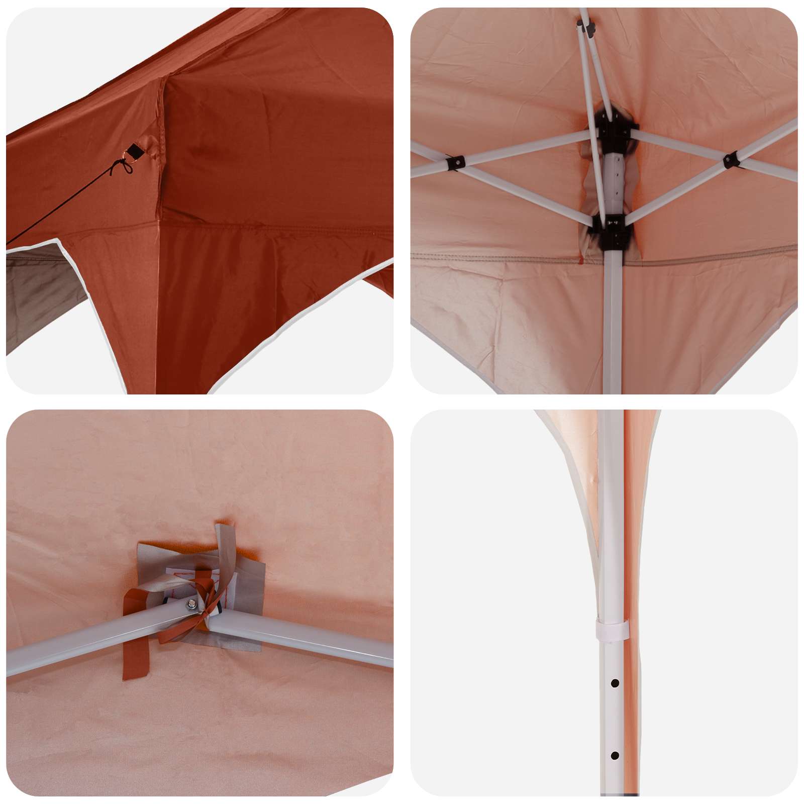 Pop-up Partyzelt 290 x 290 x 245 cm Creme