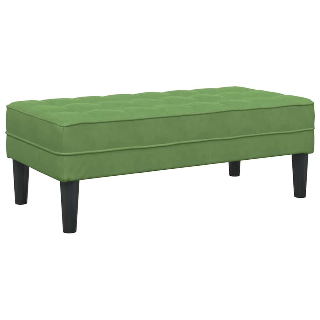 Bank mit Kissen Hellgrau 113 x 57 x 39 cm Samt