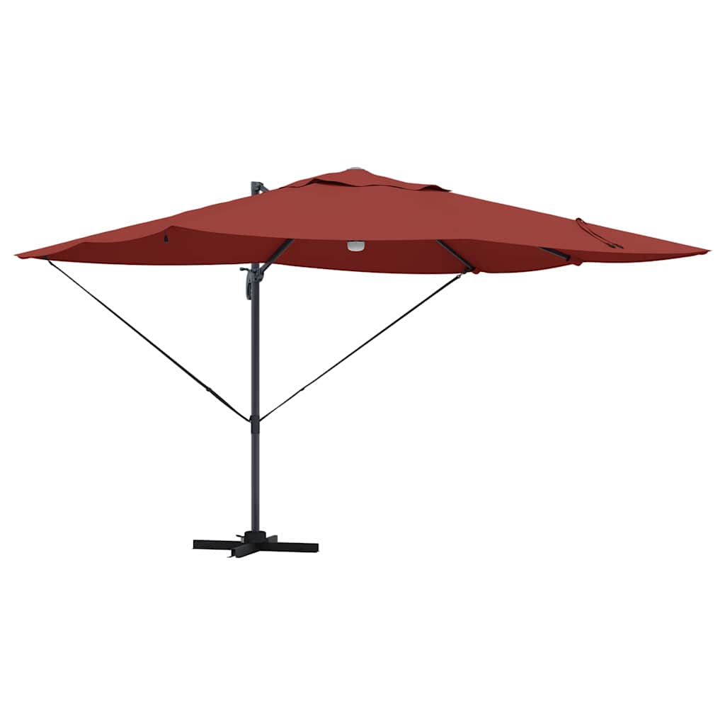 Sonnenschirm Sand 351 x 250 x 253 cm Polyester und Aluminium