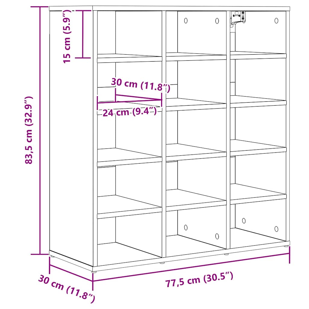 Schuhregale 2 Stk. Weiß 52,5x30x50 cm