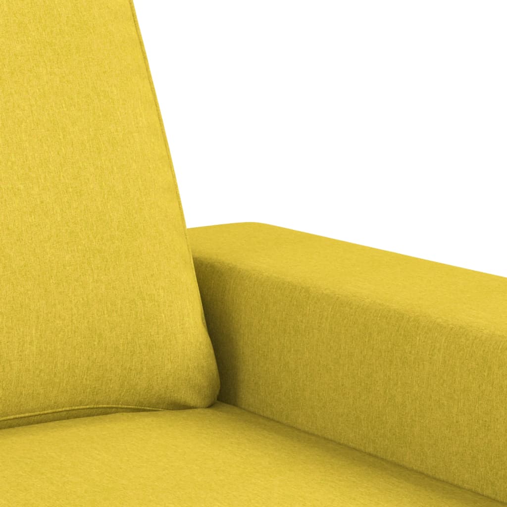 3-Sitzer-Sofa mit Hocker Hellgrau 180 cm Stoff
