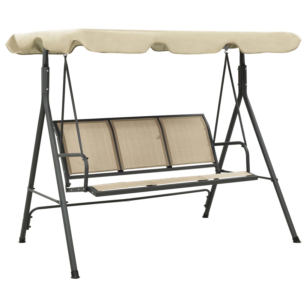 Hollywoodschaukel Grün 170 cm Textilene und Stahl