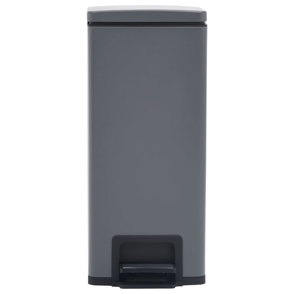 Mülleimer mit Pedal Anti-Fingerabdruck 30 L Silbern Edelstahl