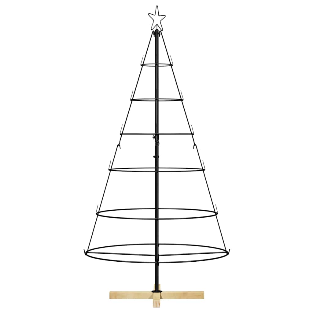Weihnachtsdeko mit Ständer Schwarz 60 cm Stahl