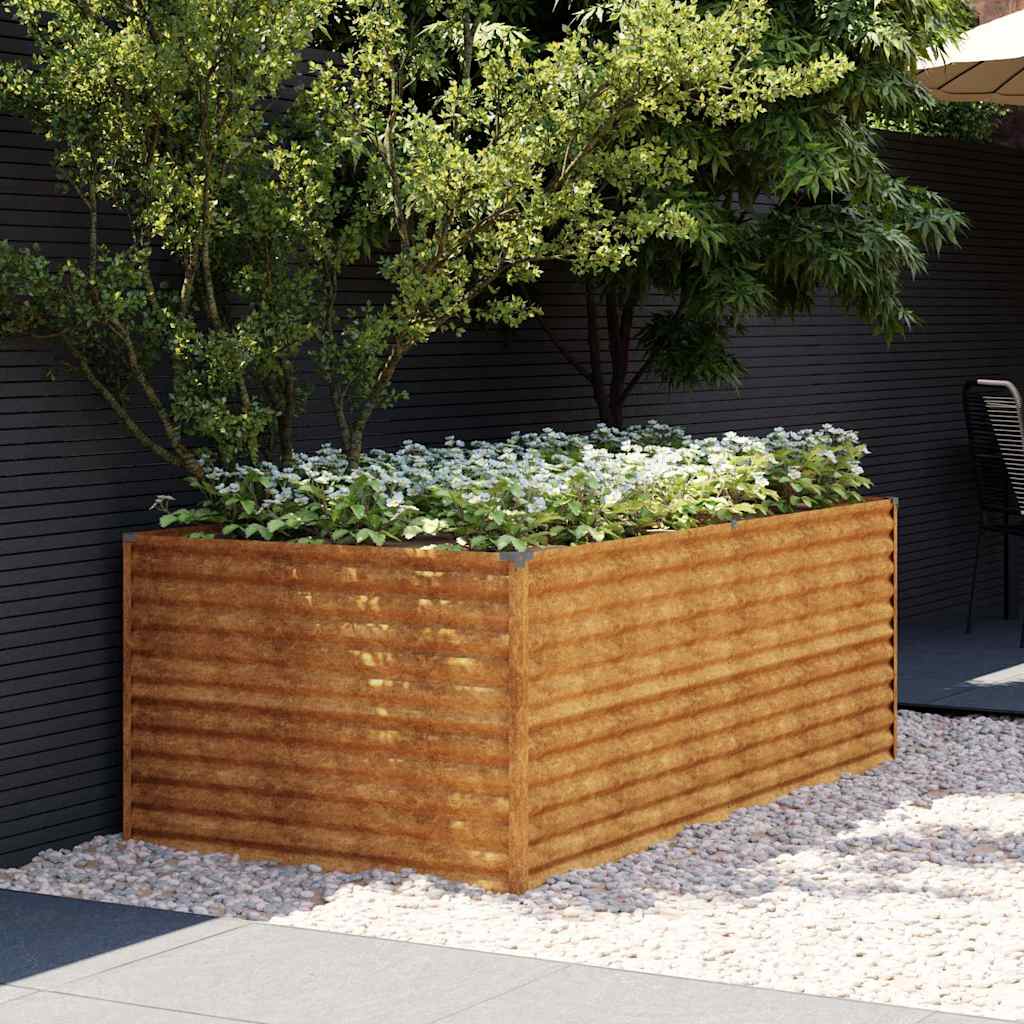 Garten-Hochbeet 100 x 50 x 36 cm Cortenstahl