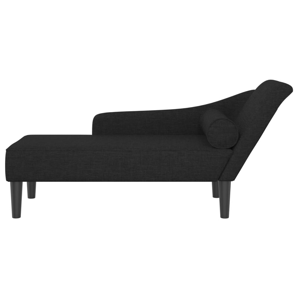 Chaiselongue mit Kissen Weinrot Stoff