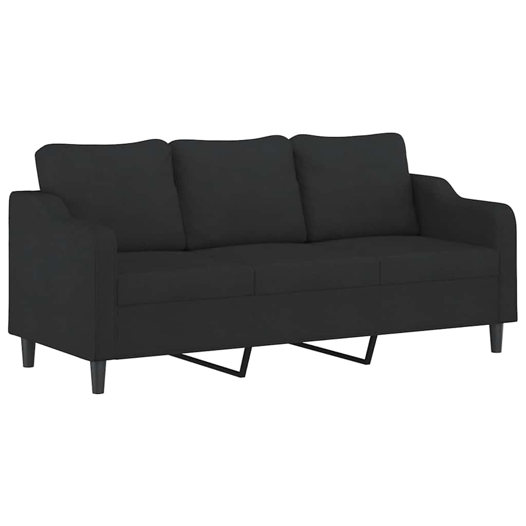 4-tlg. Sofagarnitur mit Kissen Braun Stoff