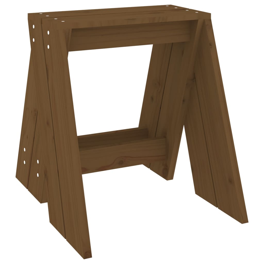 Hocker 2 Stk. 40x40x45 cm Massivholz Kiefer