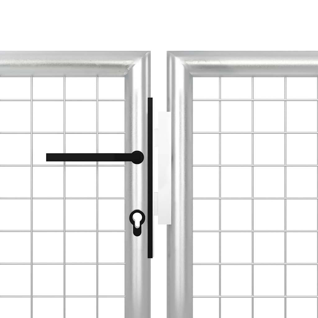 Gartentor aus Stahl 350 x 75 cm Grün
