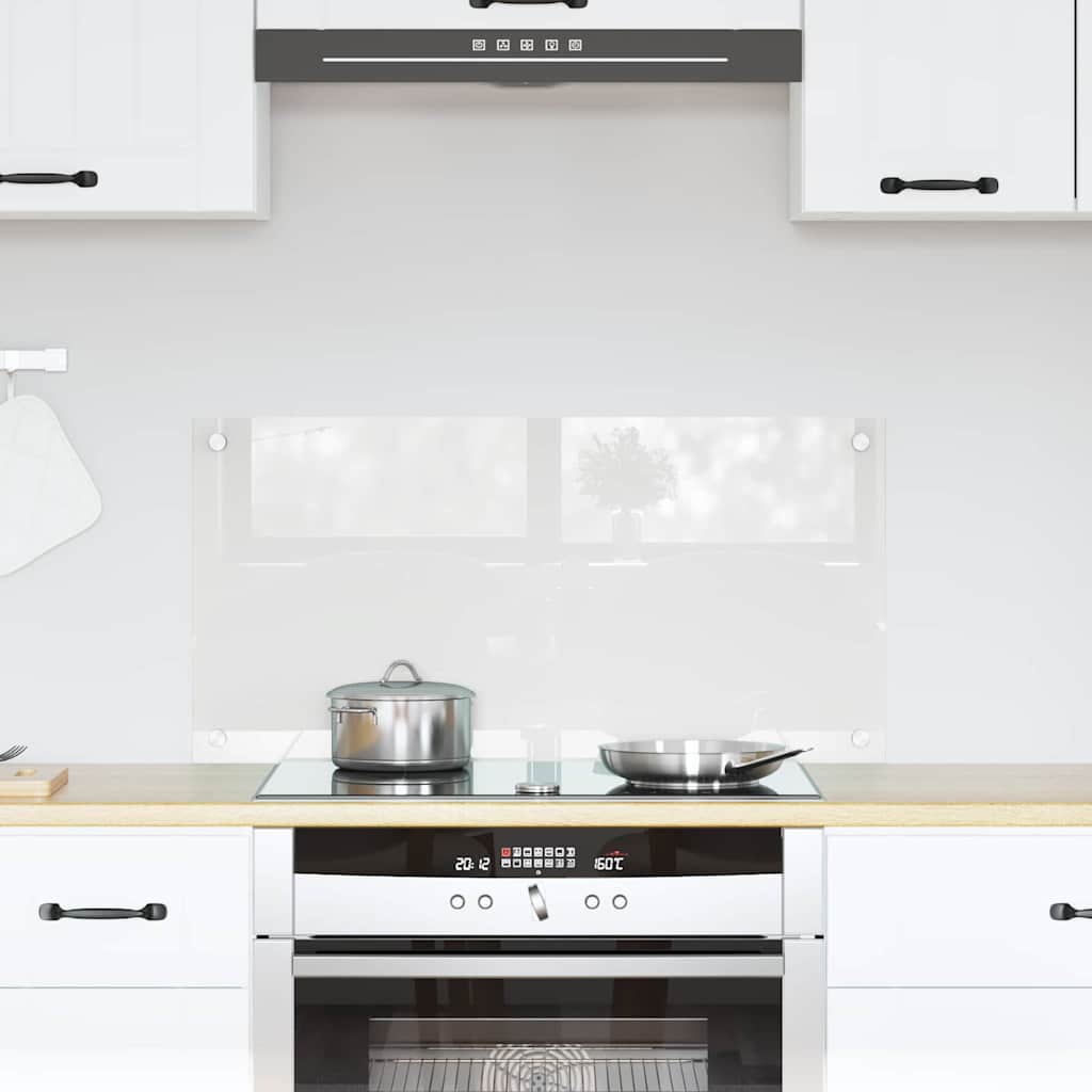 Küchenrückwand 2 pcs Weiß 70 x 40 cm Gehärtetes Glas
