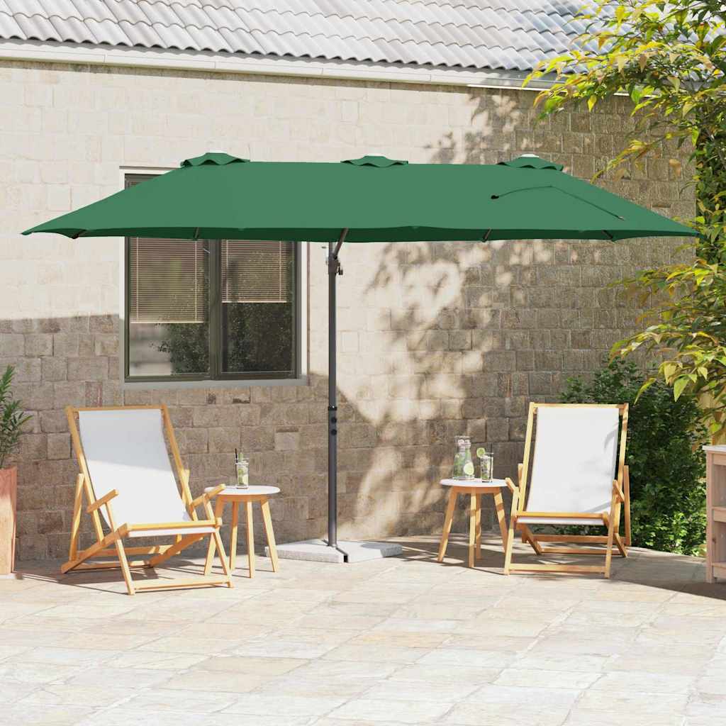 Sonnenschirm Sand 372 x 198 x 243 cm Polyester und Aluminium