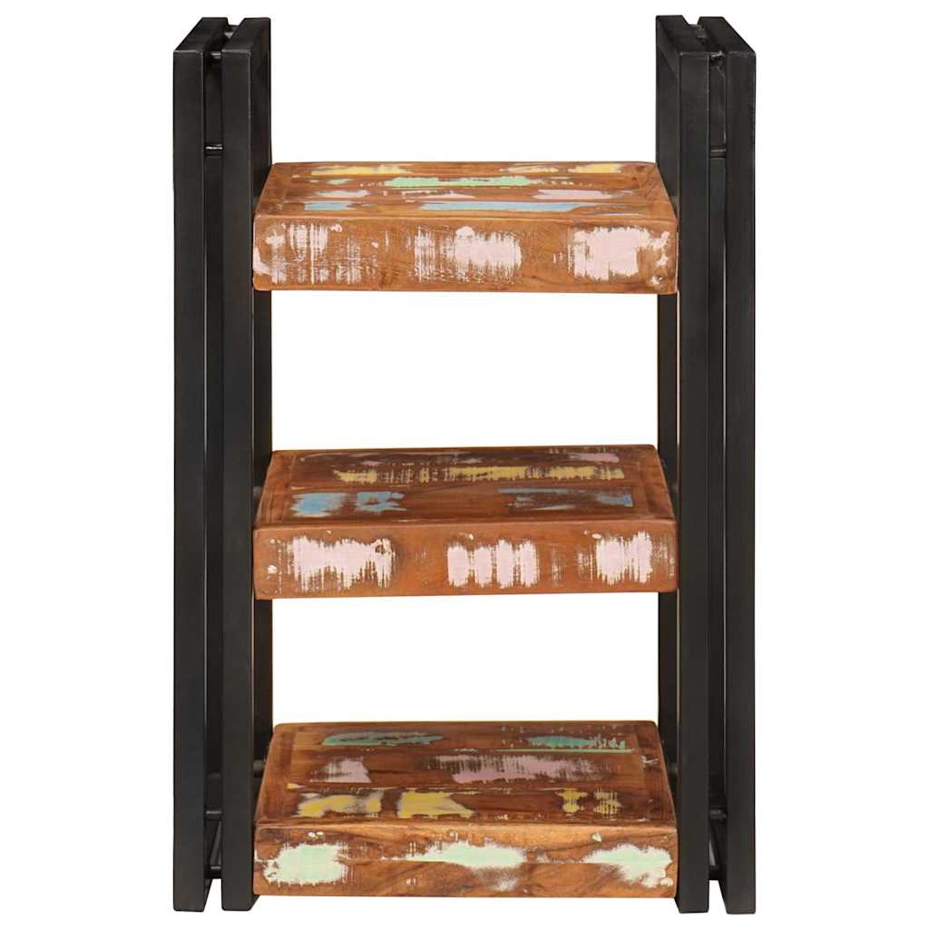 Nachttisch Braun und Schwarz 38 x 33 x 58 cm Massivholz Mango
