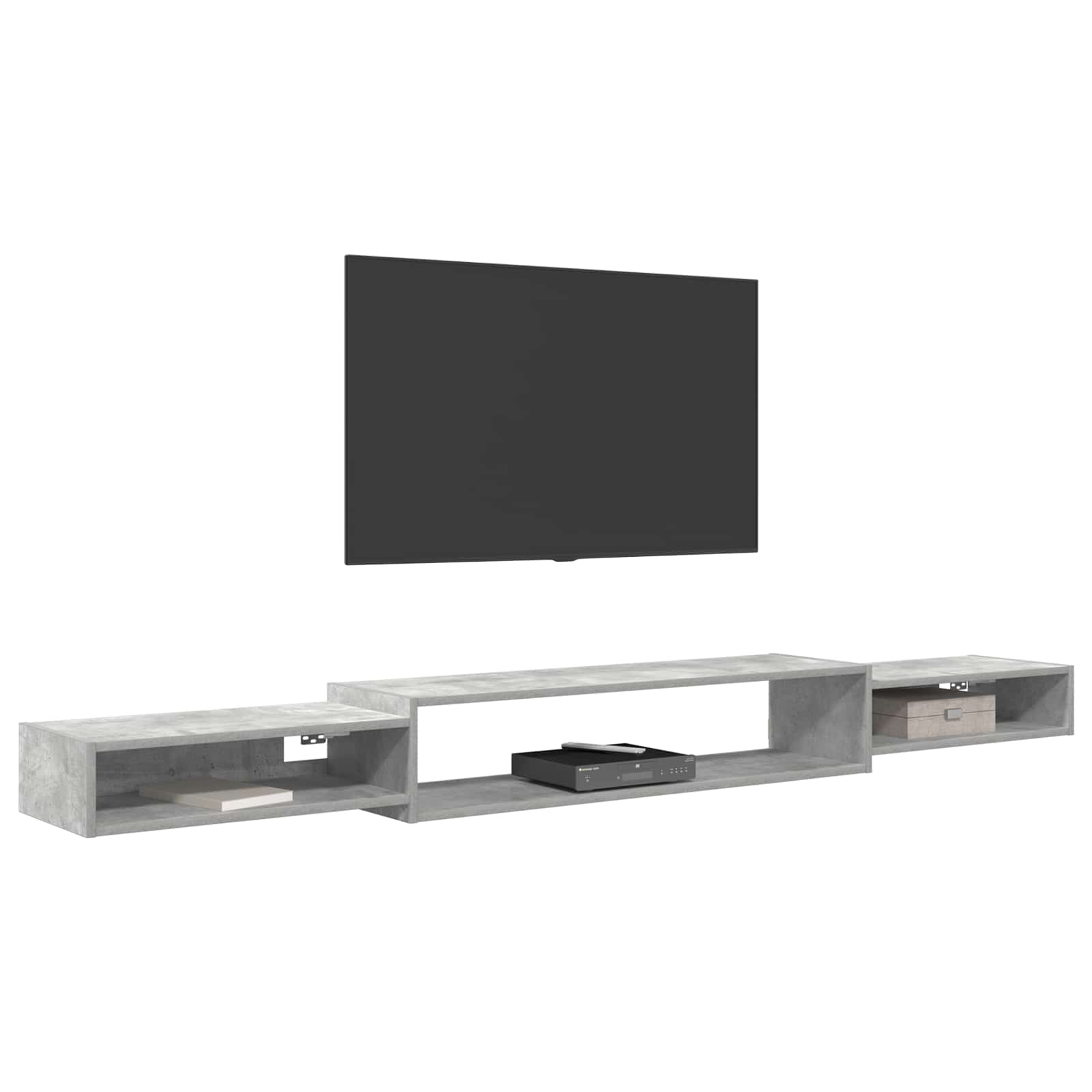 Wandmontierter TV-Schrank Wandhalterung Weiß 140 x 28 x 21 cm
