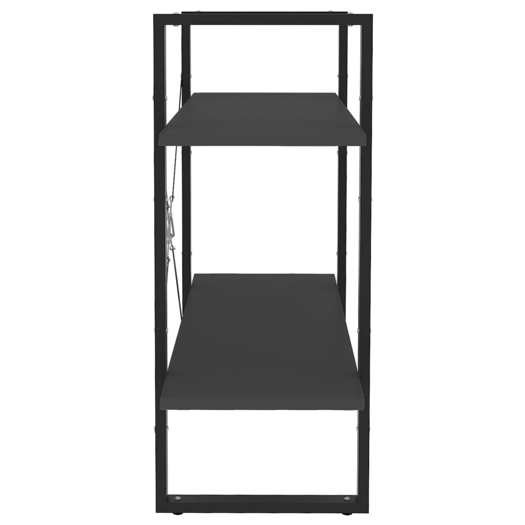 Bücherregal 2 Fächer Weiß 80x30x70 cm Holzwerkstoff