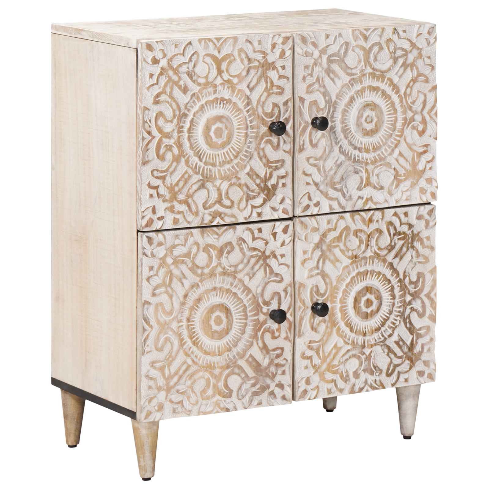 Sideboard mit Speicher Braun 60 x 33,5 x 75 cm Massivholz Mango