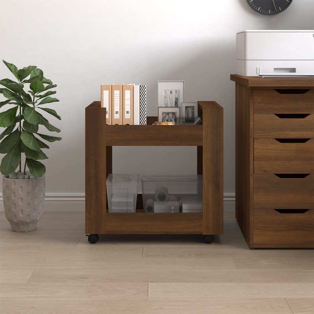 Bürowagen Weiß 60x45x60 cm Holzwerkstoff