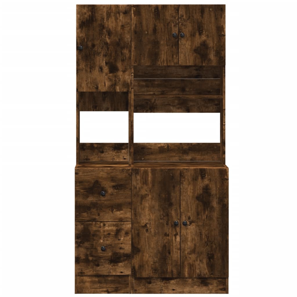 Küchenschrank Weiß 95x50x180 cm Holzwerkstoff