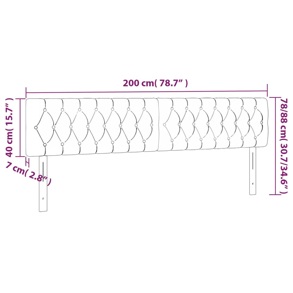 Kopfteil Hellgrau 80x7x118/128 cm Samt