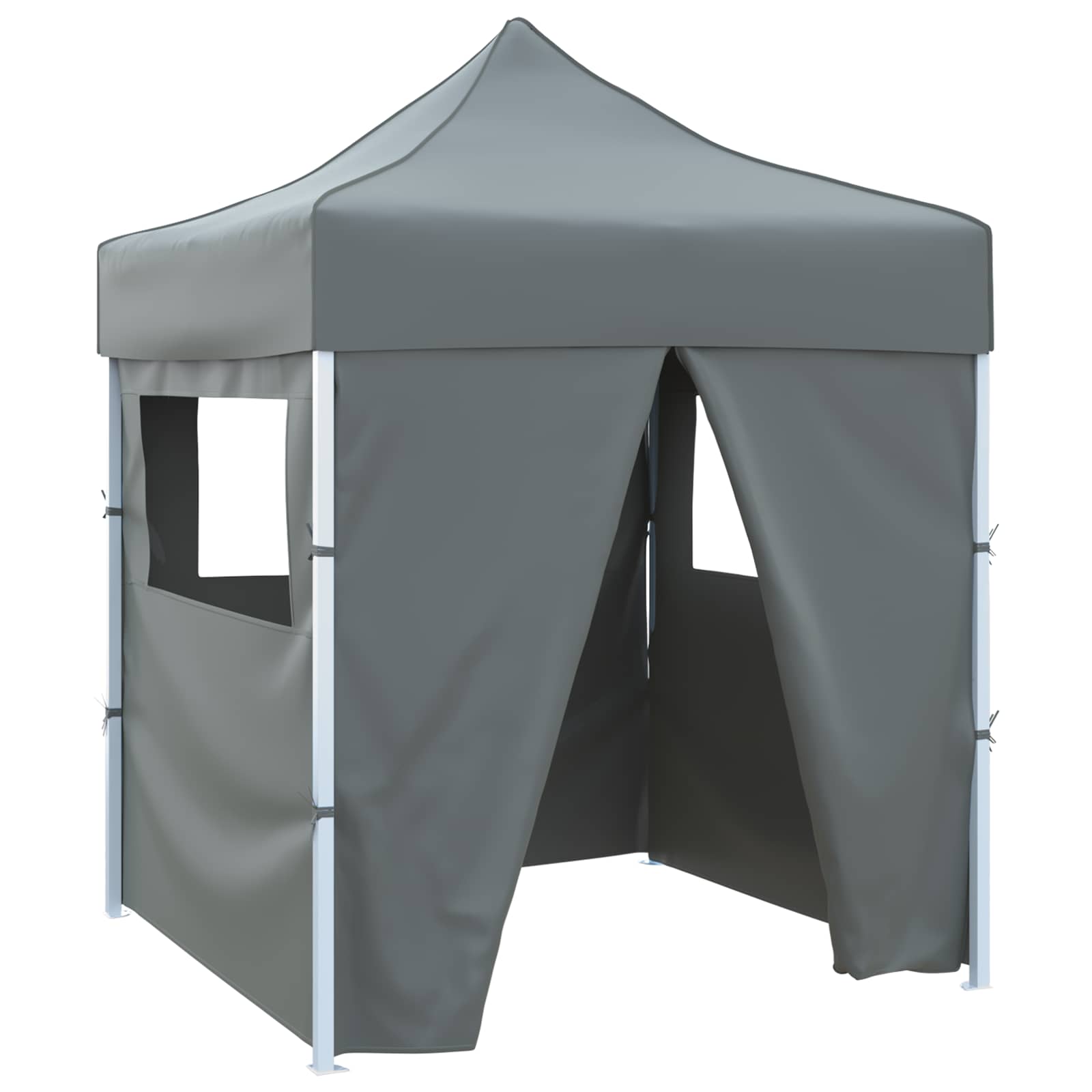 Partyzelt Faltbar Pop-Up Schwarz 200x200x306 cm