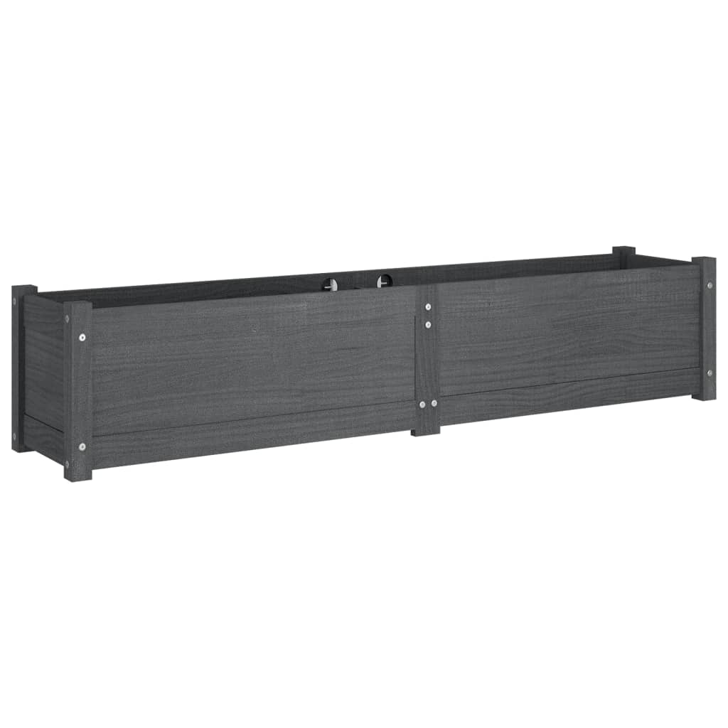 Garten-Hochbeete 2 Stk. Weiß 150x31x31 cm Massivholz Kiefer