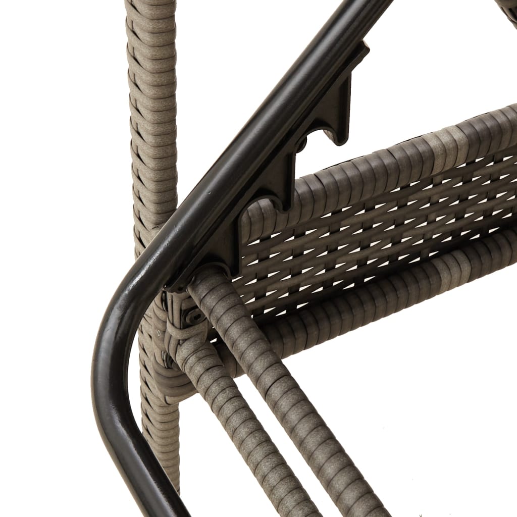 3-fach verstellbare Sonnenliege Poly-Rattan Braun