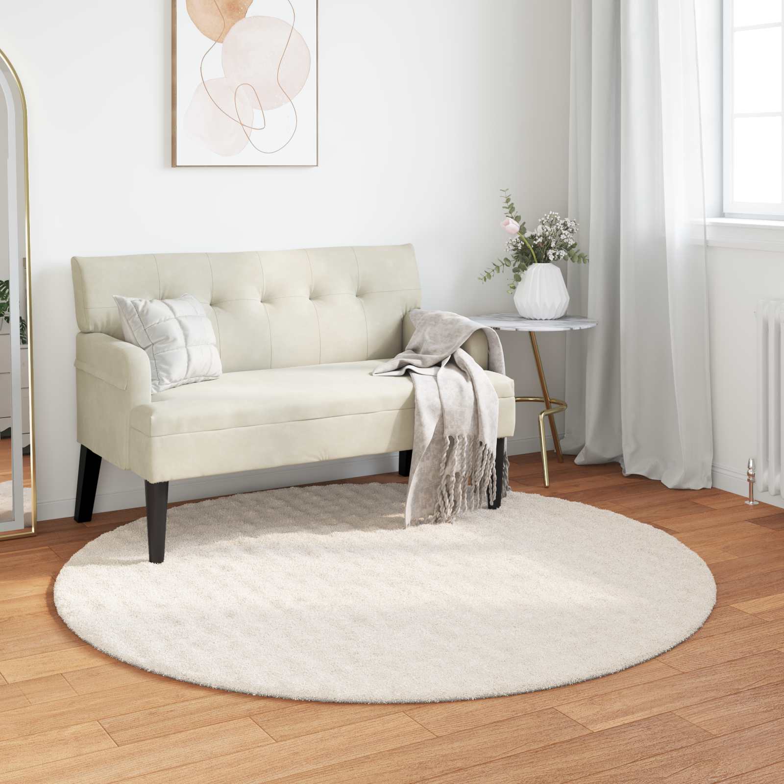 Bereichsteppiche Rechtwinklig SIROLO Creme 150 x 80 cm