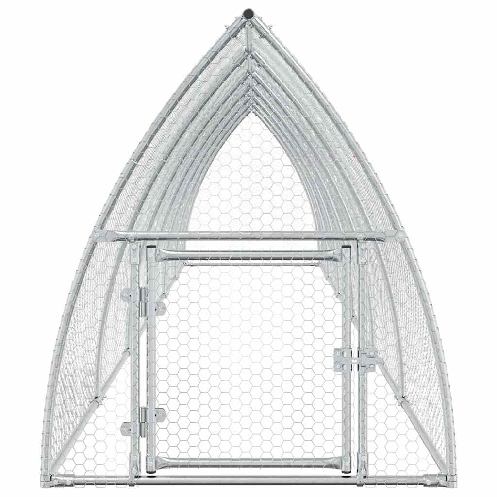 Hühnerkäfig Silbern 100x105x120 cm Verzinkter Stahl