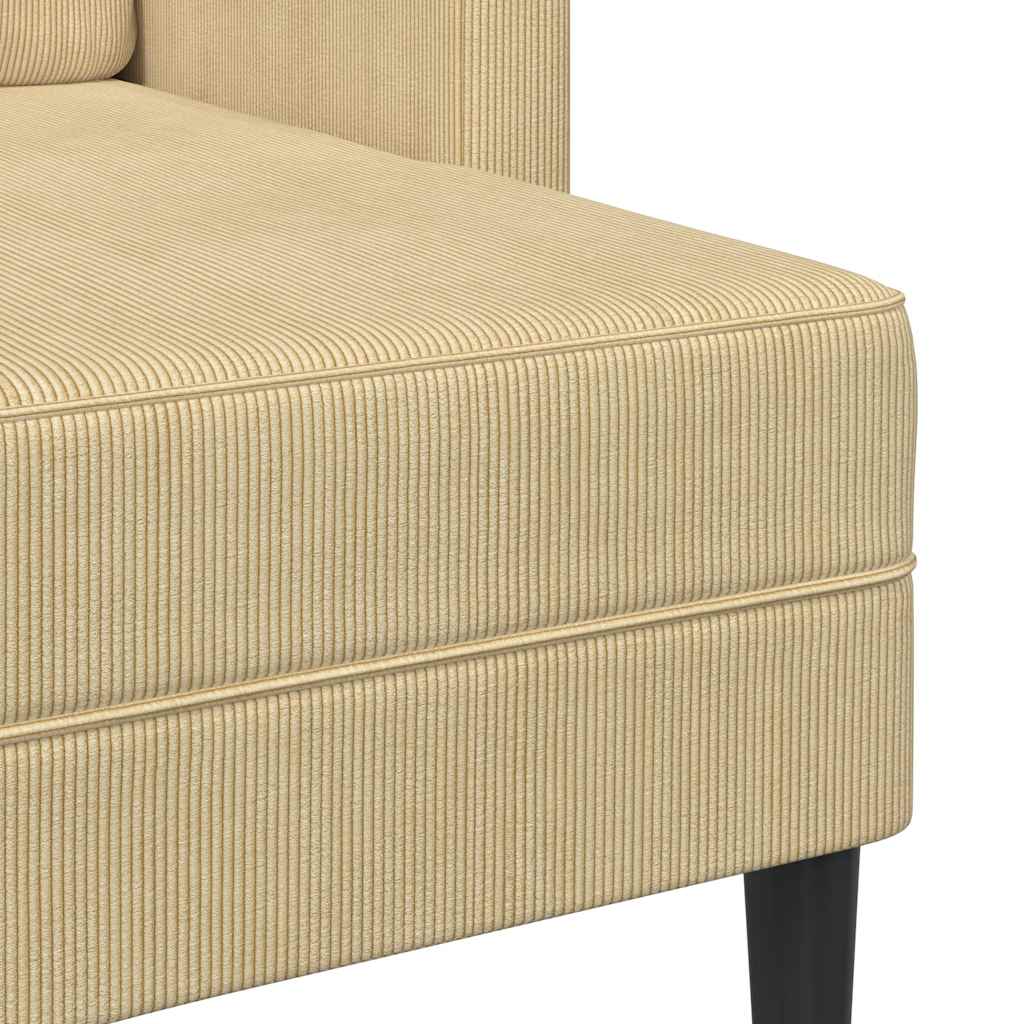 2-Sitzer-Sofa mit Chaiselongue L-Form Hellgrau 125 cm Leinen