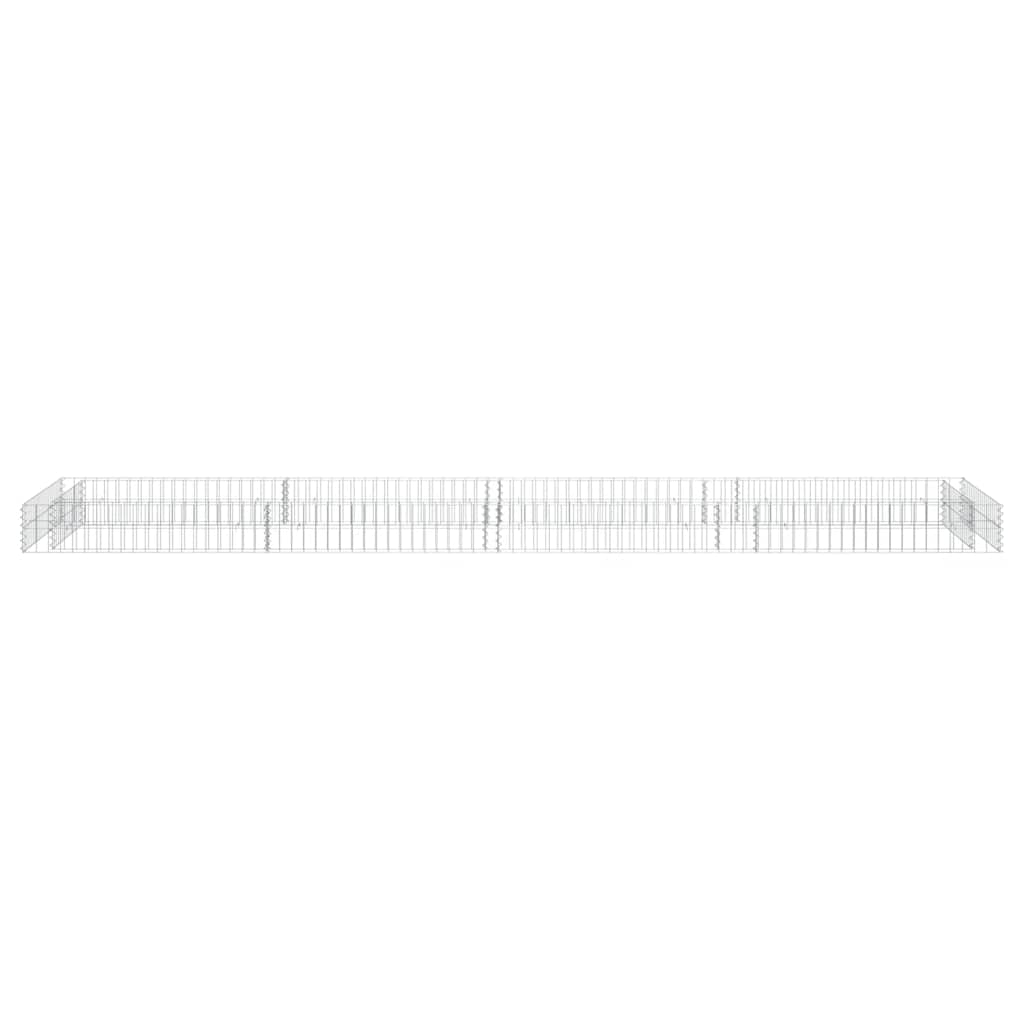 Gabionen-Hochbeet Verzinkter Stahl 100x100x20 cm
