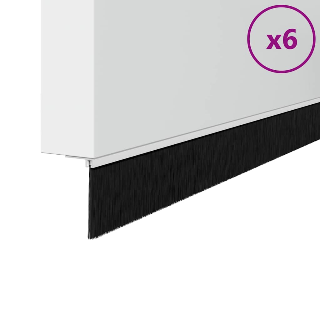Aufsteck Türbürstendichtungen 2 pcs Braun 100 cm