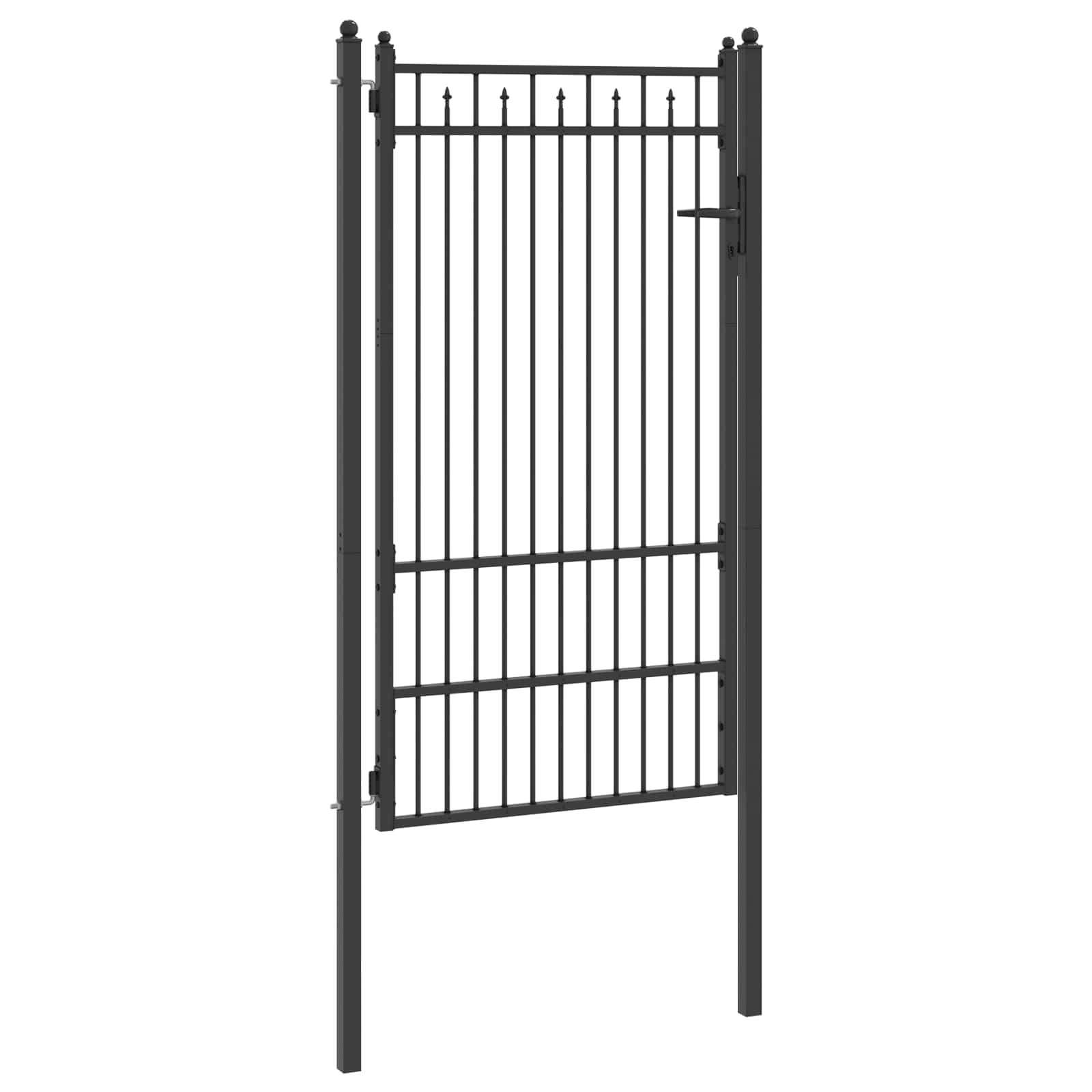 Zauntor HORST 100 x 75 cm Metall Schwarz Abschließbar