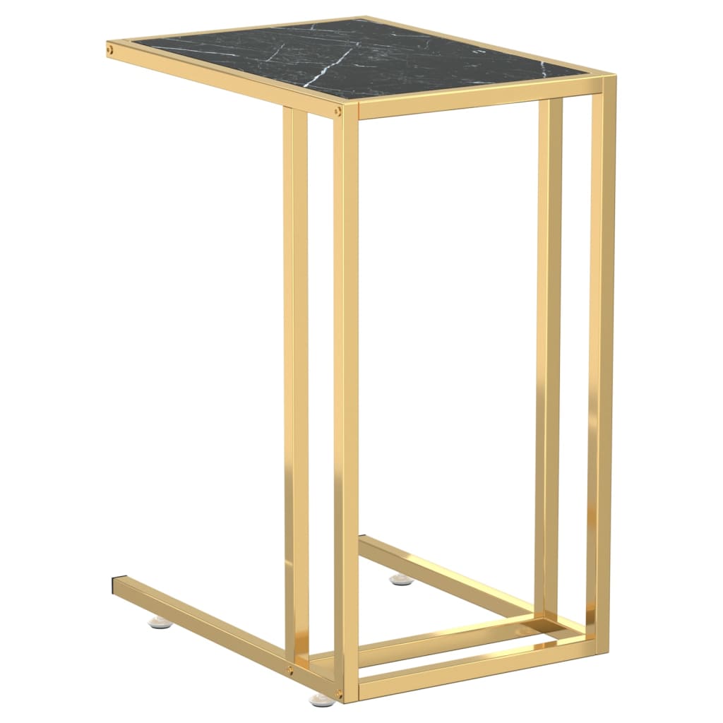 Computer-Beistelltisch Schwarz 50x35x65 cm Hartglas