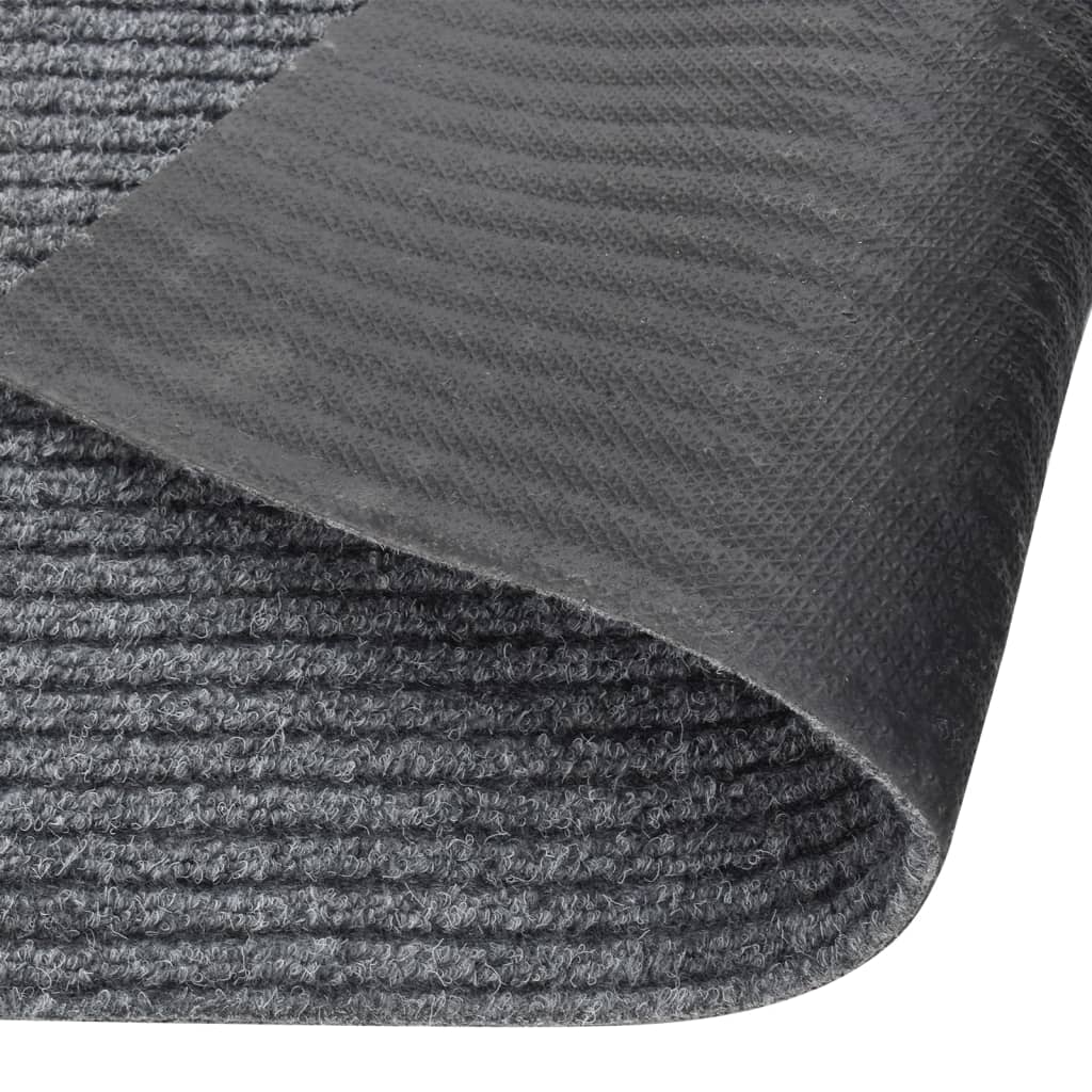 Teppichläufer Grau 80 x 150 cm Stoff