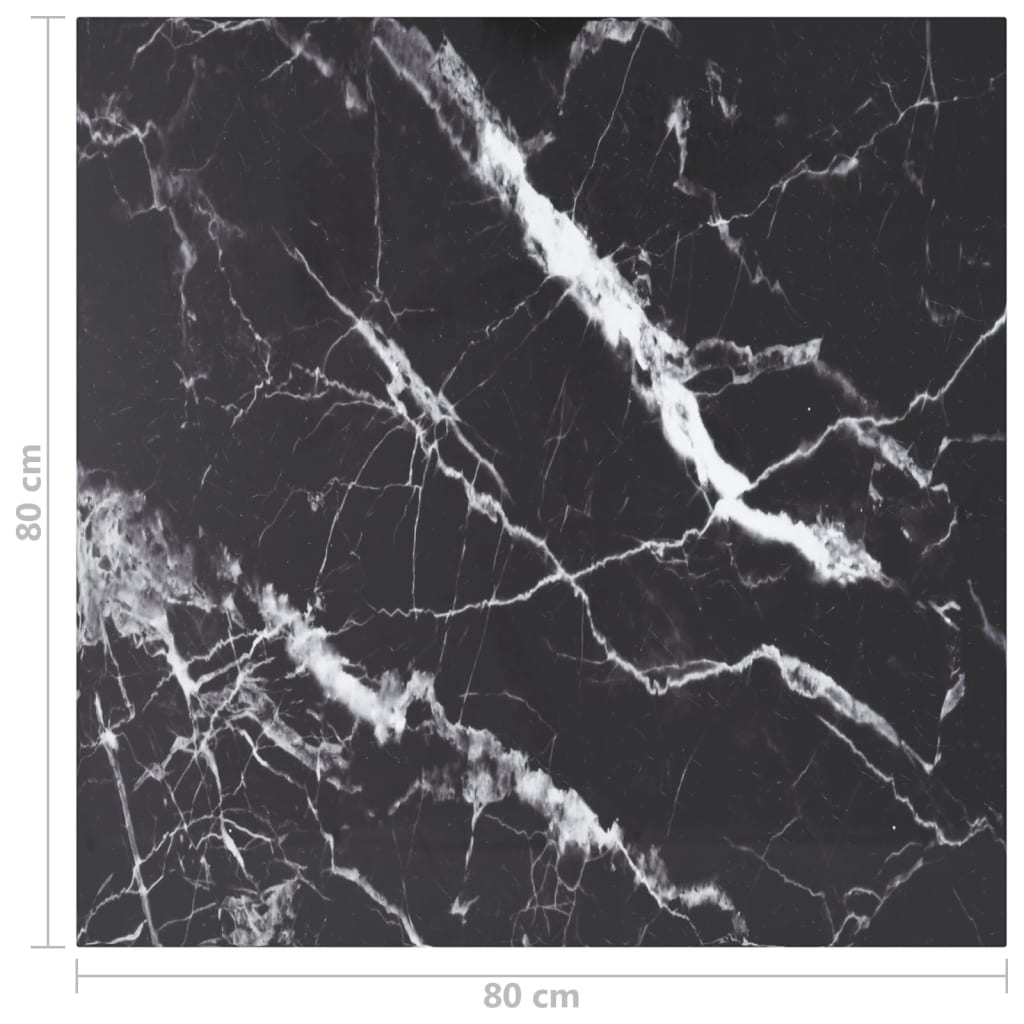 Tischplatte aus gehärtetem Glas quadratisch 700x700 mm
