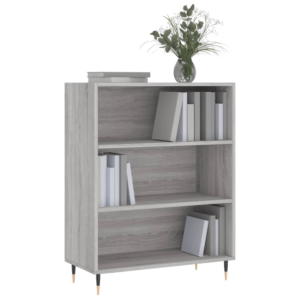 Bücherregal Hochglanz-Weiß 69,5x32,5x90 cm Holzwerkstoff