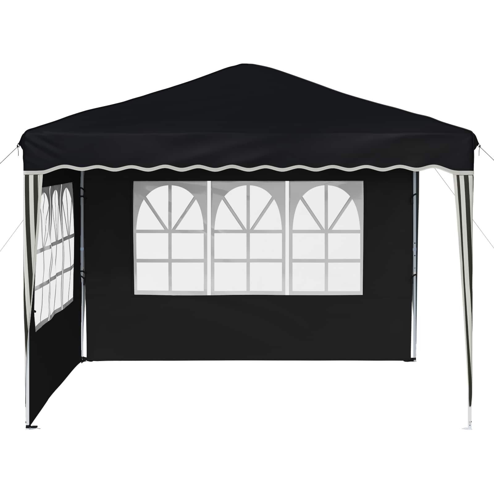 Pop-up Partyzelt 288 x 288 x 245 cm Creme Oxford-Stoff