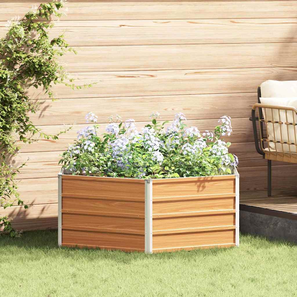 Garten-Hochbeet 129x45 cm Verzinkter Stahl Silber