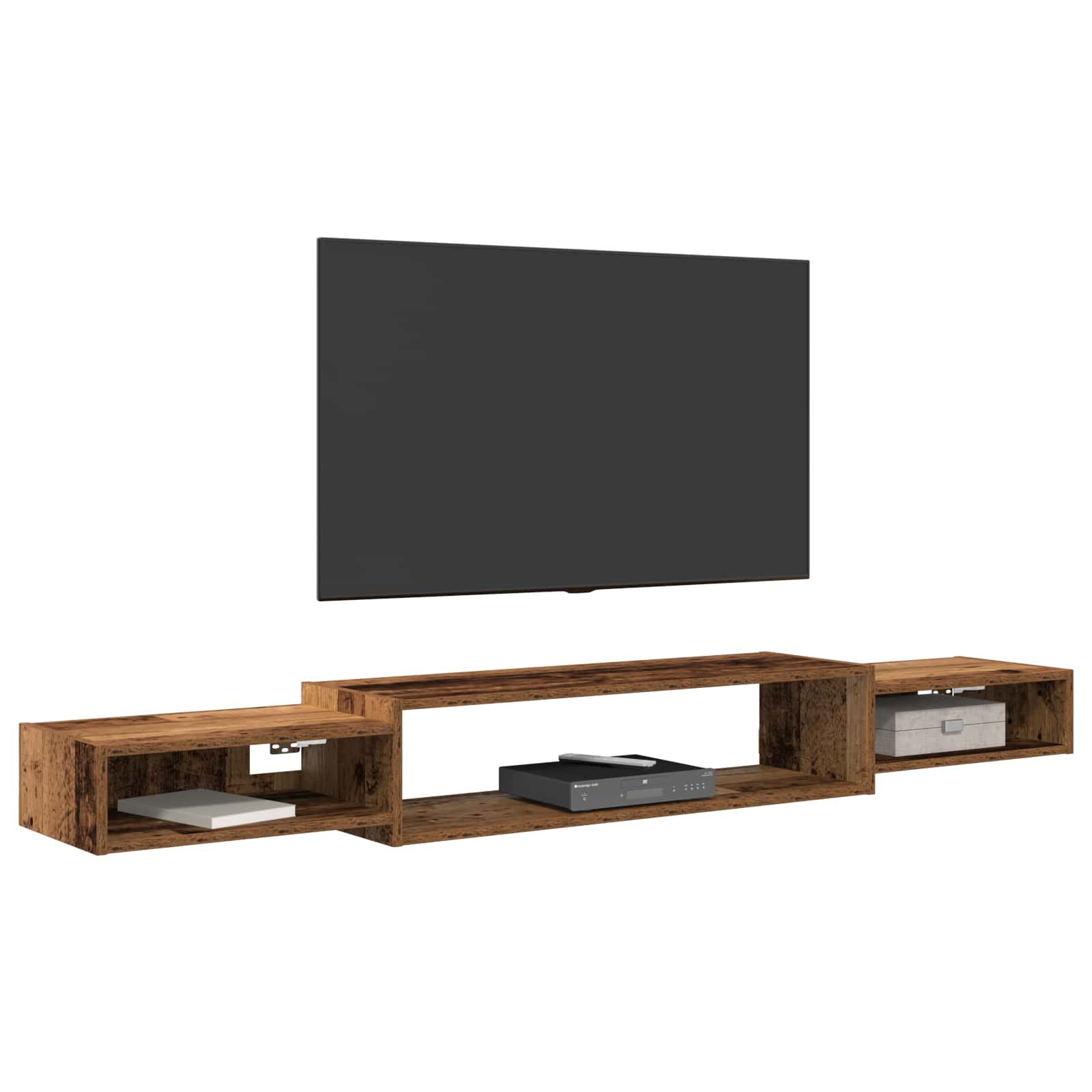 Wandmontierter TV-Schrank Wandhalterung Weiß 140 x 28 x 21 cm