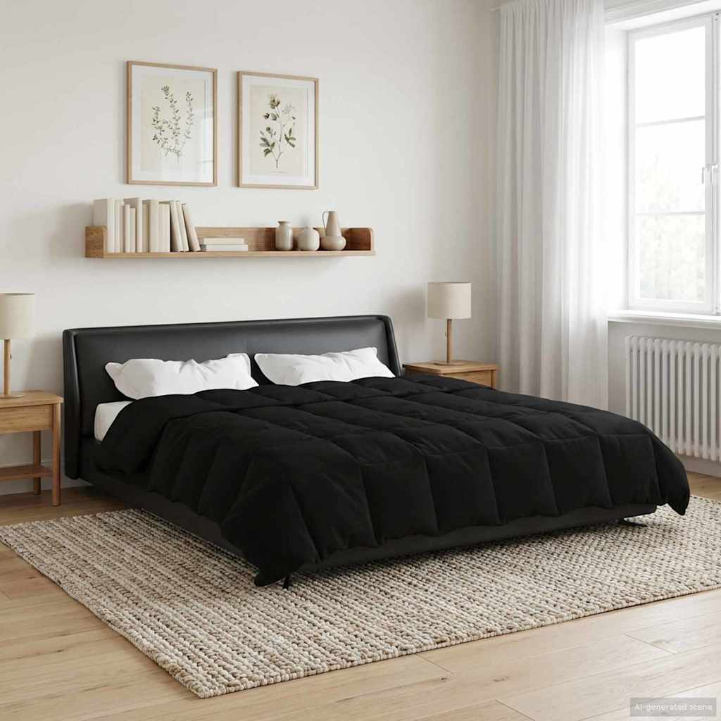 Sommerdecke Gesteppt Anthrazit 135 x 200 cm Mikrofaser