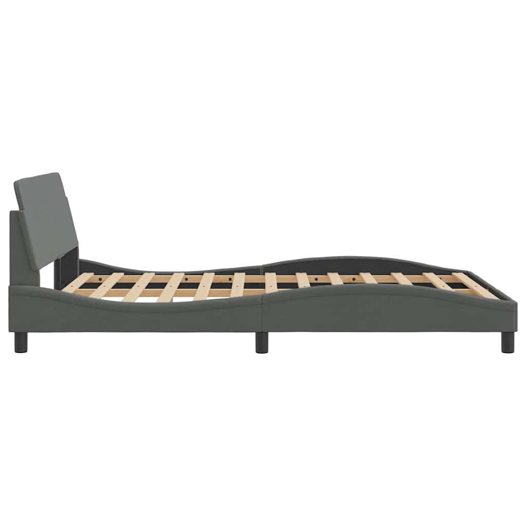 Bettgestell "Dover" Hellgrau 100x190 cm Stoff