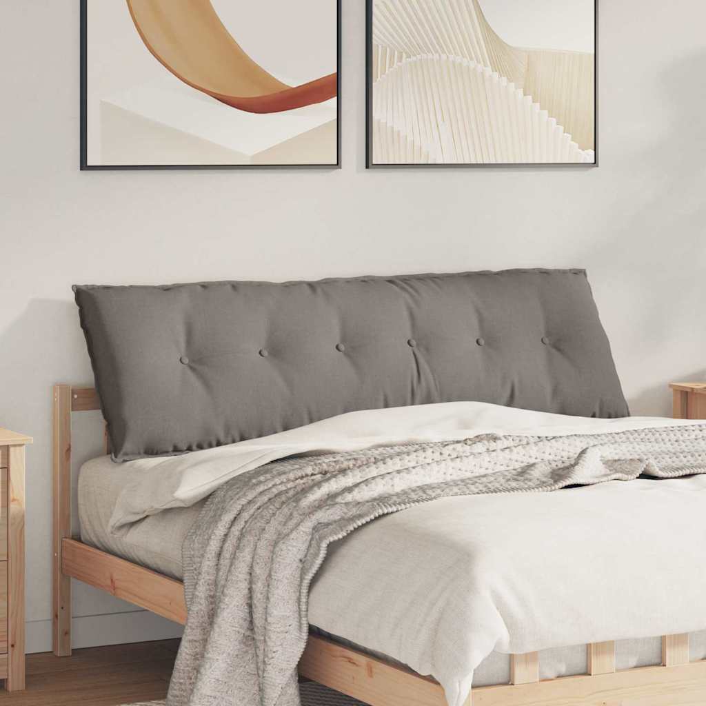 Rückenkissen Hellgrau 50 x 19 x 45 cm Stoff