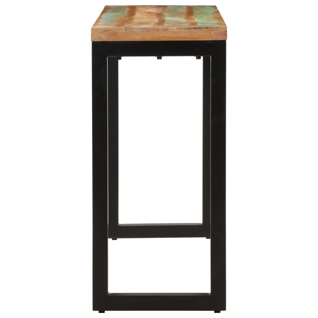 Konsolentisch 120x35x76 cm Stahl und Massivholz Mango