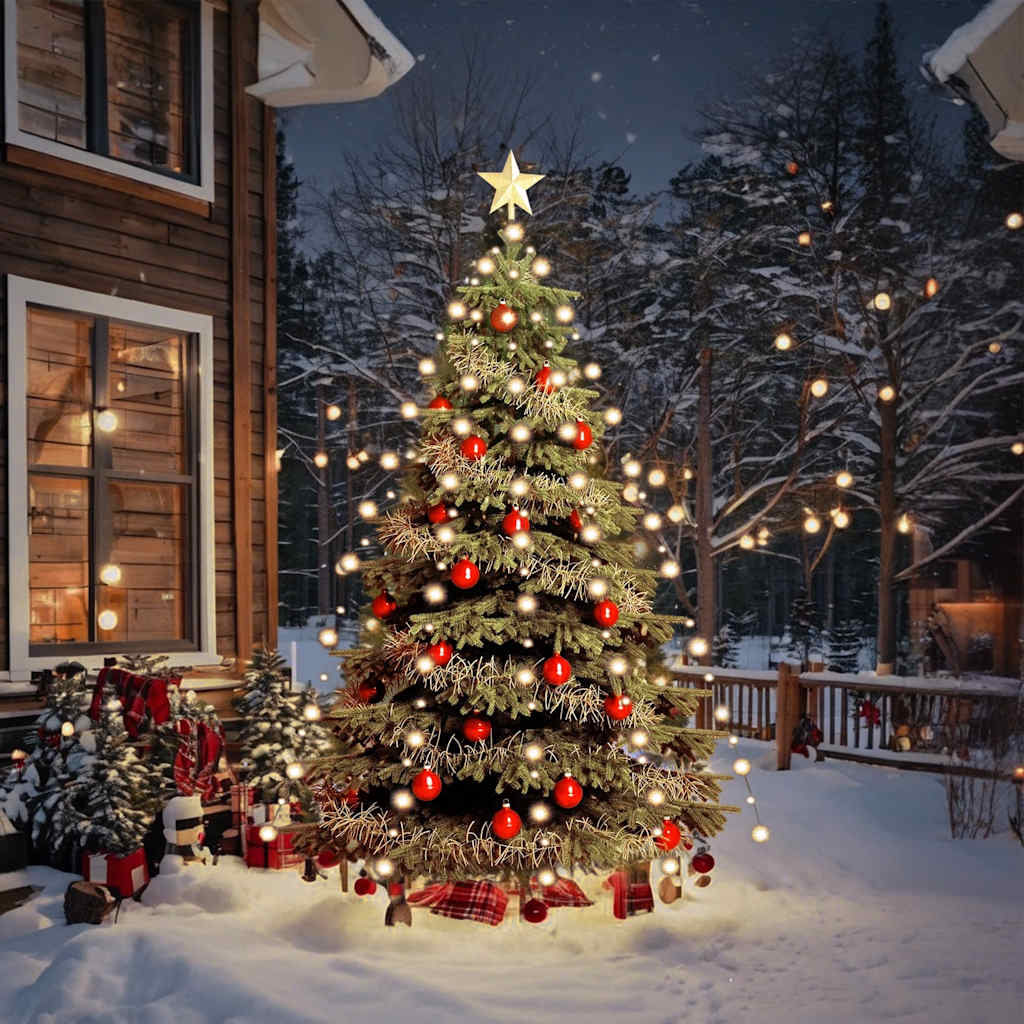 Weihnachtsbaum-Lichternetz mit 180 LEDs Kaltweiß 180 cm