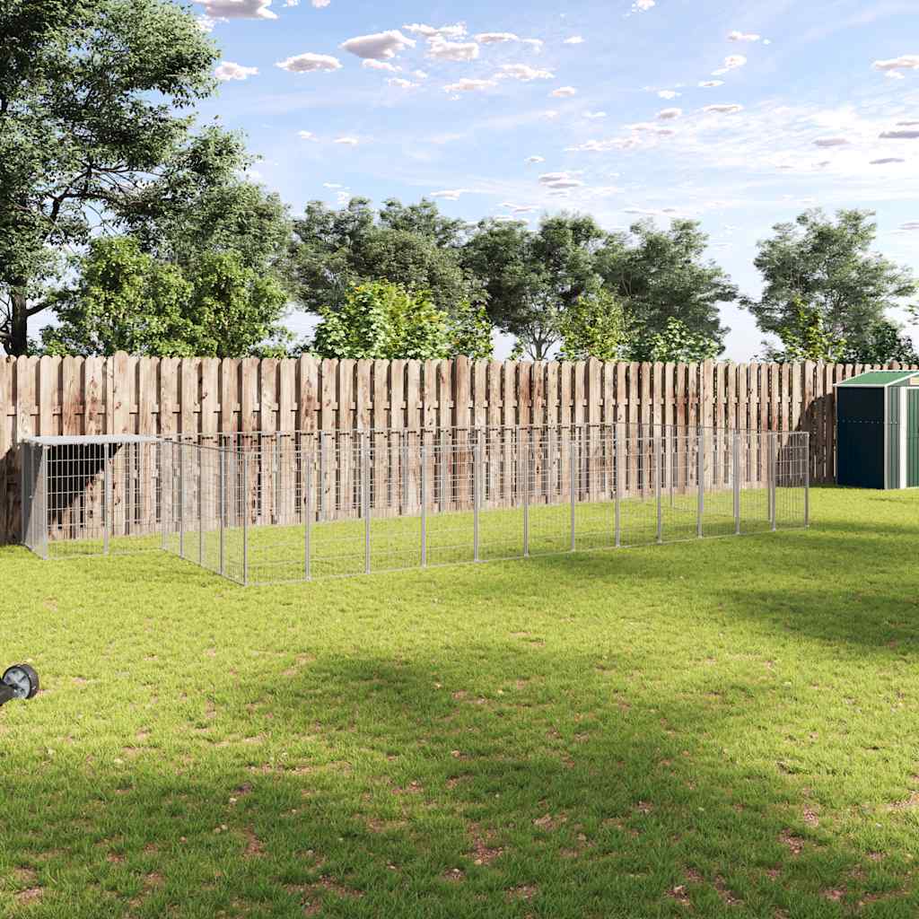 Hundezwinger Schwarz 4,84 m² Stahl
